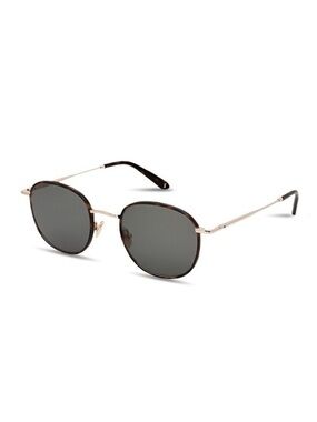 JIMMY FAIRLY Men's Round Metal Sunglasses - Tortoiseshell Frame with Dark Lenses